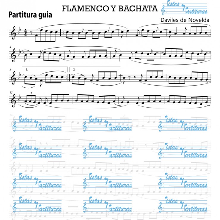 Pista Y Partituras Flamenco Y Bachata Daviles De Novelda