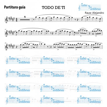Pista Y Partitura Todo de Ti - Rauw Alejandro