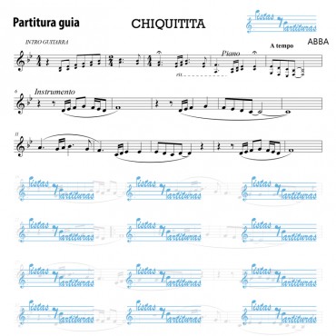 Pista Y Partituras Chiquitita - Abba