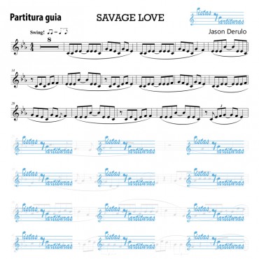 Pista Y Partituras Savage Love - Jason Derulo