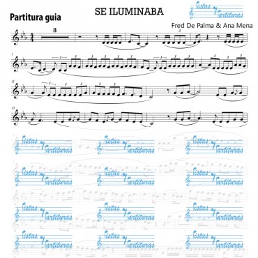 Pista Y Partituras Se Iluminaba - Fred de Palma & Ana Mena