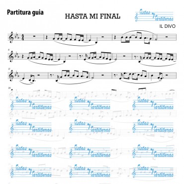 Pista Y Partituras Hasta mi Final - Il Divo