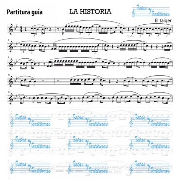 Pista Y Partituras La Historia - El Taiger