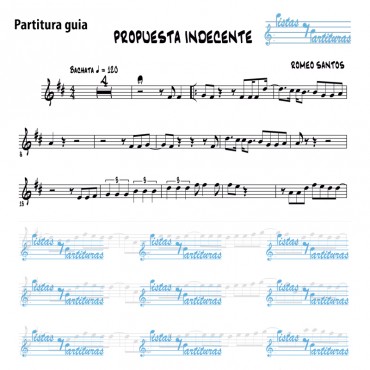 Pista Y Partituras - Propuesta Indecente - Romeo Santos