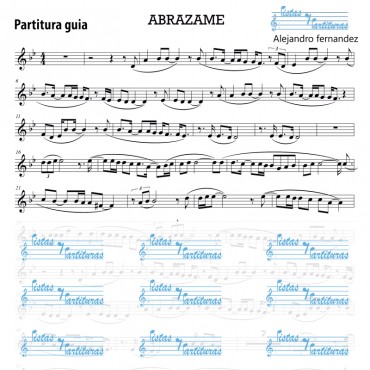 Pista y partituras Abrazame - Alejandro Fernandez