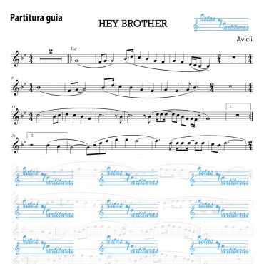 Pista y partituras Hey Brother - Avicii