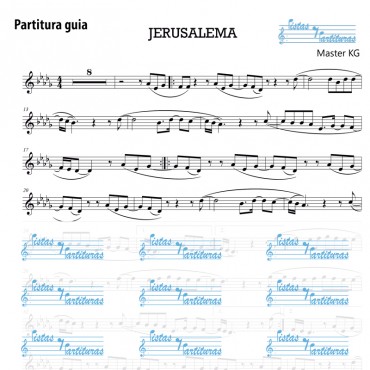 Pista y partituras Jerusalema - Master Kg