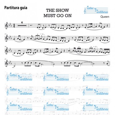 Pista y partituras The Show Must Go On - Queen