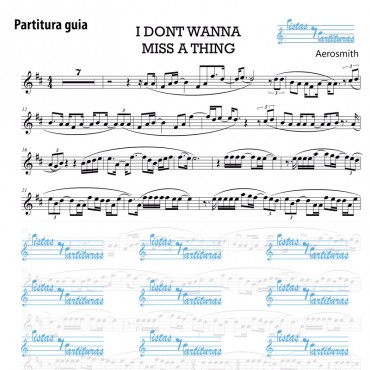 Pista y partituras I Don't Want To Miss A Thing - Aerosmith