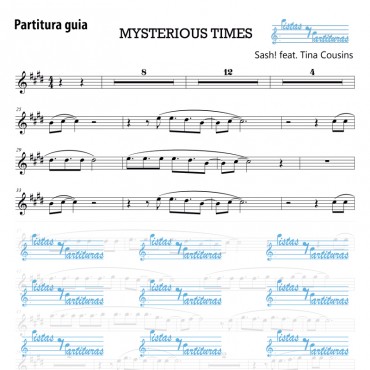 Pista y partituras Mysterious Times - Sash feat. Tina Cousins