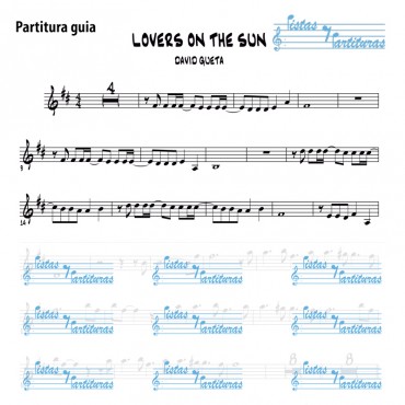 Pista Y Partituras Lovers On The Sun - David Guetta