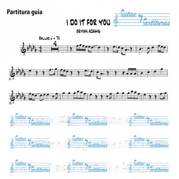Pista Y Partituras I Do It For You - Bryan Adams