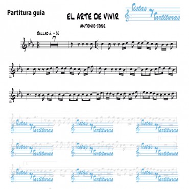 Pista Y Partituras El Arte de Vivir - Antonio Jose