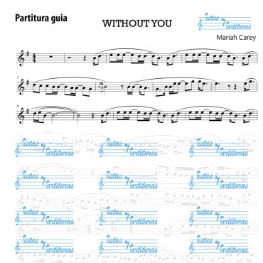 Pista Y Partituras Without You - Mariah Carey