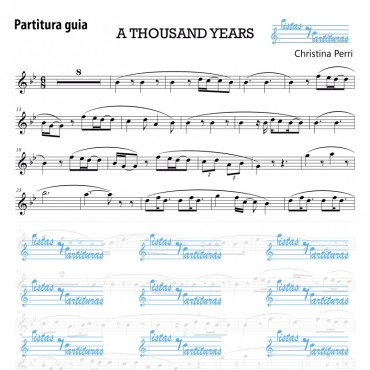 Pista Y Partituras A thousand Years - Christina Perri