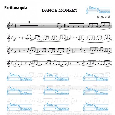 Pista Y Partituras Dance Monkey - Tones and I