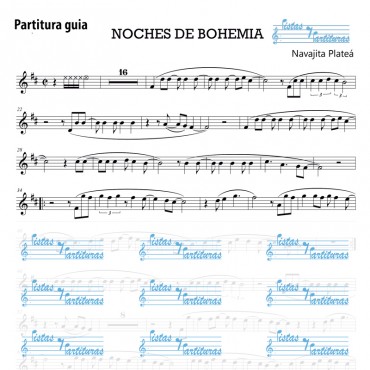 Pista Y Partituras Noches de Bohemia - Navajita Platea