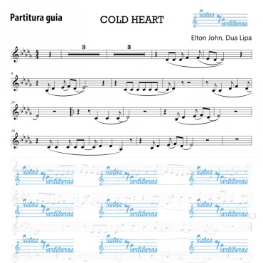 Pista Y Partituras Cold Heart - Elton John & Dua Lipa