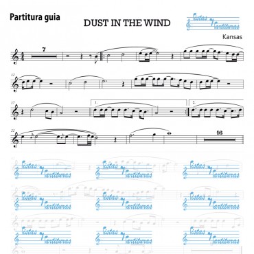 Pista Y Partituras Dust In The Wind - Kansas