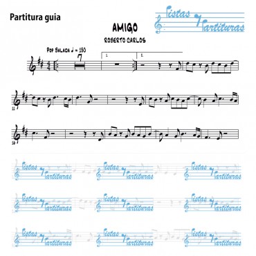 Pista Y Partituras Amigo - Roberto Carlos