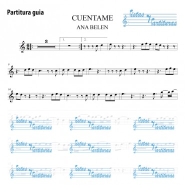 Pista y Partituras Cuentame - Ana Belen