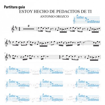 Pista Y Partituras Pedacitos de ti - Antonio Orozco