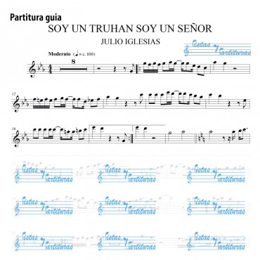 Pista y Partituras Soy un Truhan - Julio Iglesias