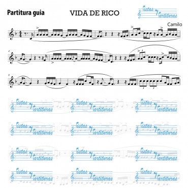 Pista y Partitura Vida de Rico Camilo