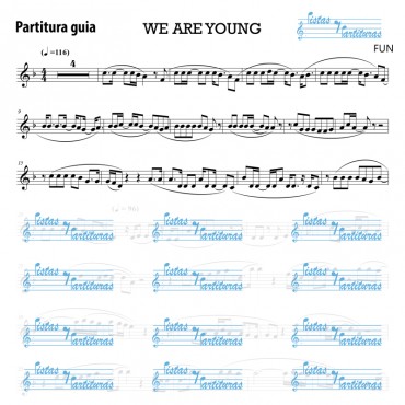 Pista y Partituras We Are Young