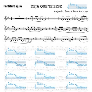 Pista y partitura Deja que te bese