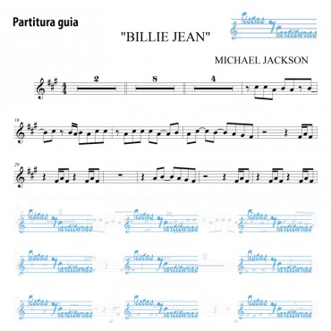 Pista Y Partitura Billie Jean - Michael Jackson