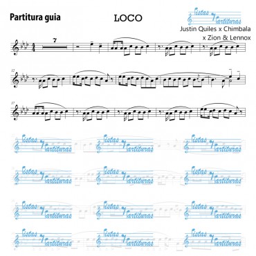 Pista Y Partituras Loco - Justin Quiles