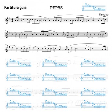 Pista Y Partituras Pepas - Farruko