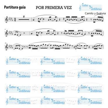 Pista Y Partitura Por Primera Vez - Camilo & Evaluna Montaner