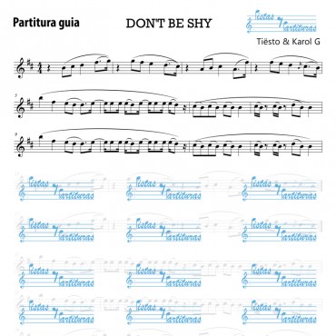 Pista Y Partituras Don´t Be Shy Tiesto & Karol G