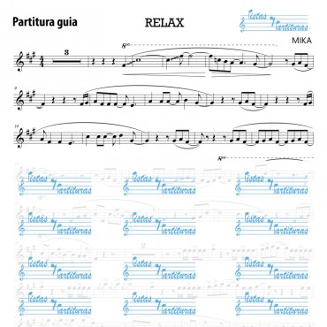 Pista Y Partituras Relax - Mika